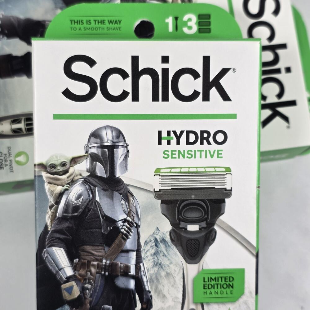 Mandalorian & Grogu MOVIE Schick Hydro Sensitive 5-Blade Razor 1 Razor Lot of 2 - Picture 3 of 8